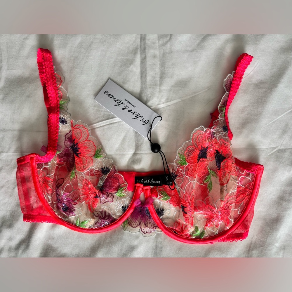 For Love & Lemons Shimmer Zinnia Bra